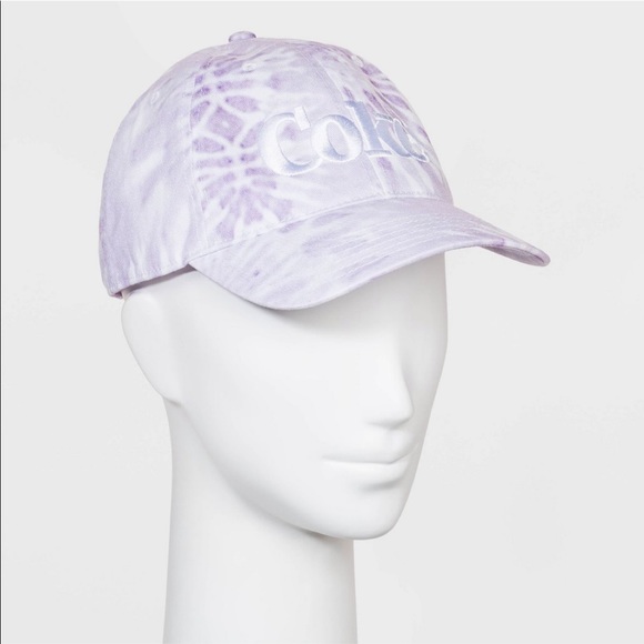 🆕🧢 COKE Tie Die Baseball Cap Hat Purple - Picture 3 of 7